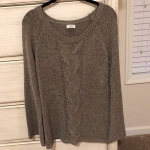 Taupe Bell-Sleeve Sweater. TOBI- Size Small